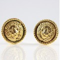 cercei Gianni Versace. clips. gold plated. Italia